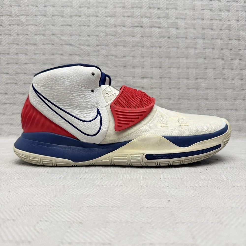 Nike Kyrie‎ 7 USAcShoes Mens Size 12 White Red Blue Basketball BQ4630-102